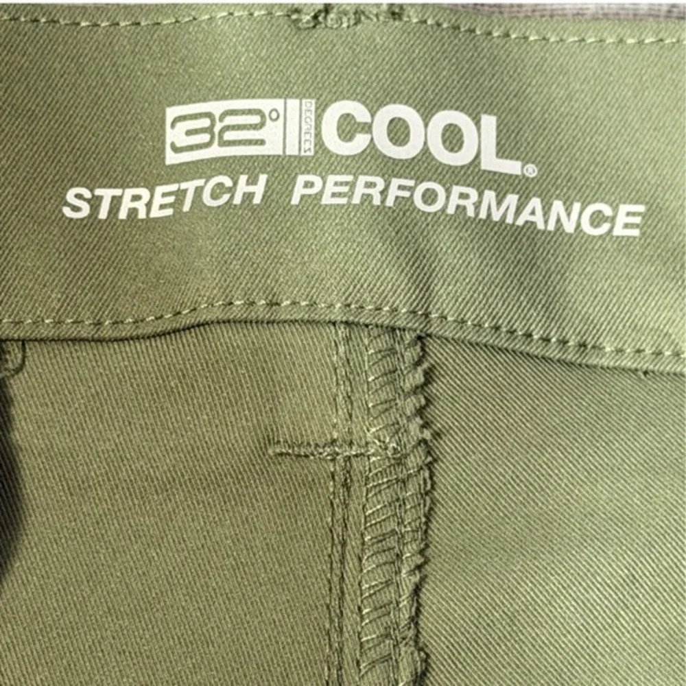32 Degree Cool Stretch Performance Pants Mens Size 38x29 Green Golf Athleisure